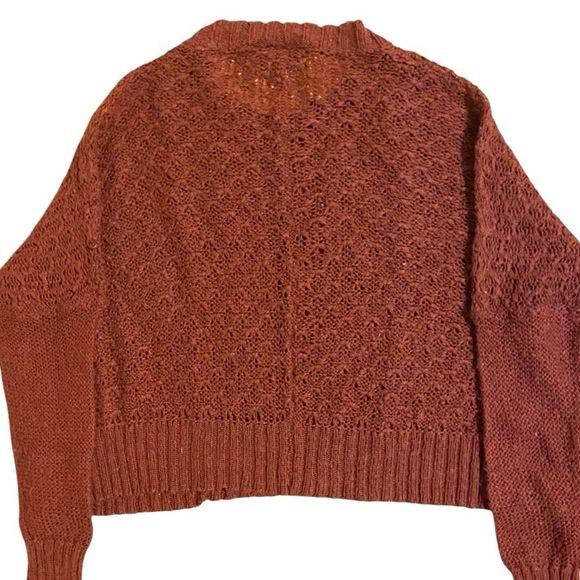 Wooden Ships Mohair Wool Blend Drop Shoulder L/S Boxy Slouchy Open Knit Sweate - Picture 3 of 9